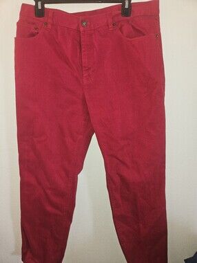 Lauren Jeans Ralph Lauren Womans Red Jeans Size 14